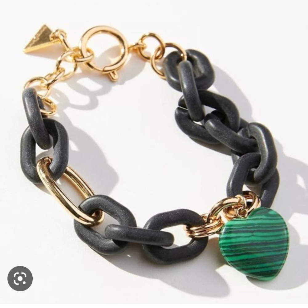 Anthropologie Resin Link Heart
Charm Bracelet - Picture 1 of 4
